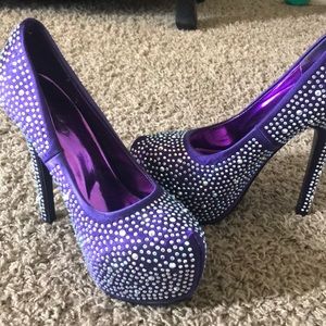 Purple Sparkle high heel